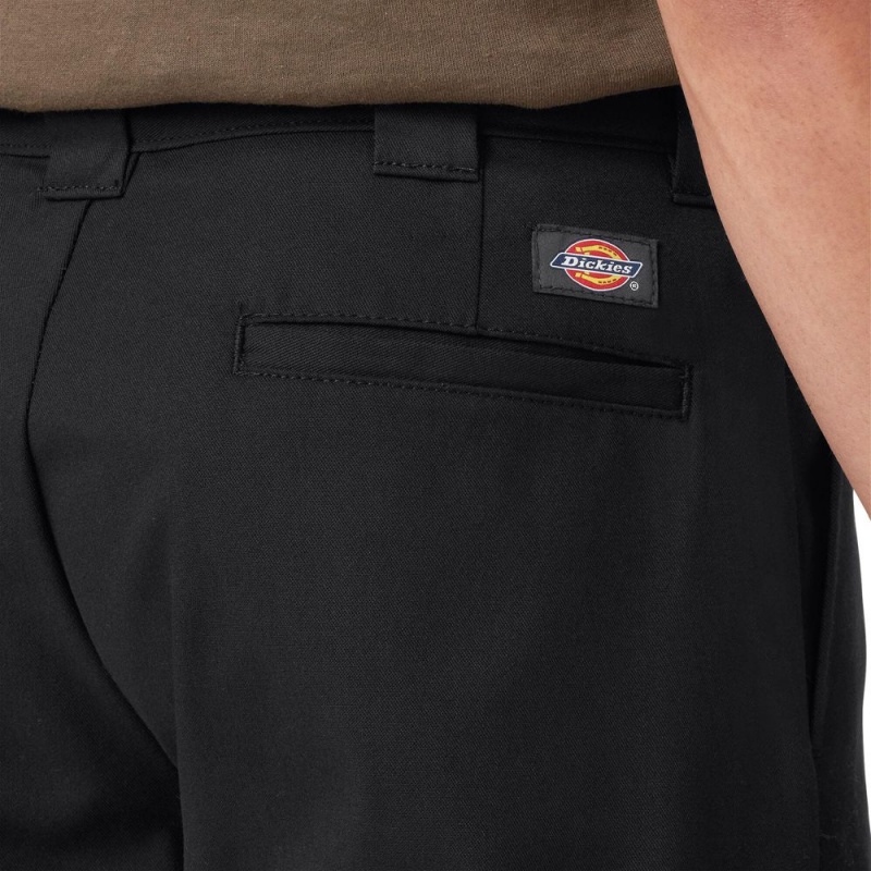 Men's Dickies FLEX Relaxed Fit Cargo Shorts Black | 5431762-HD