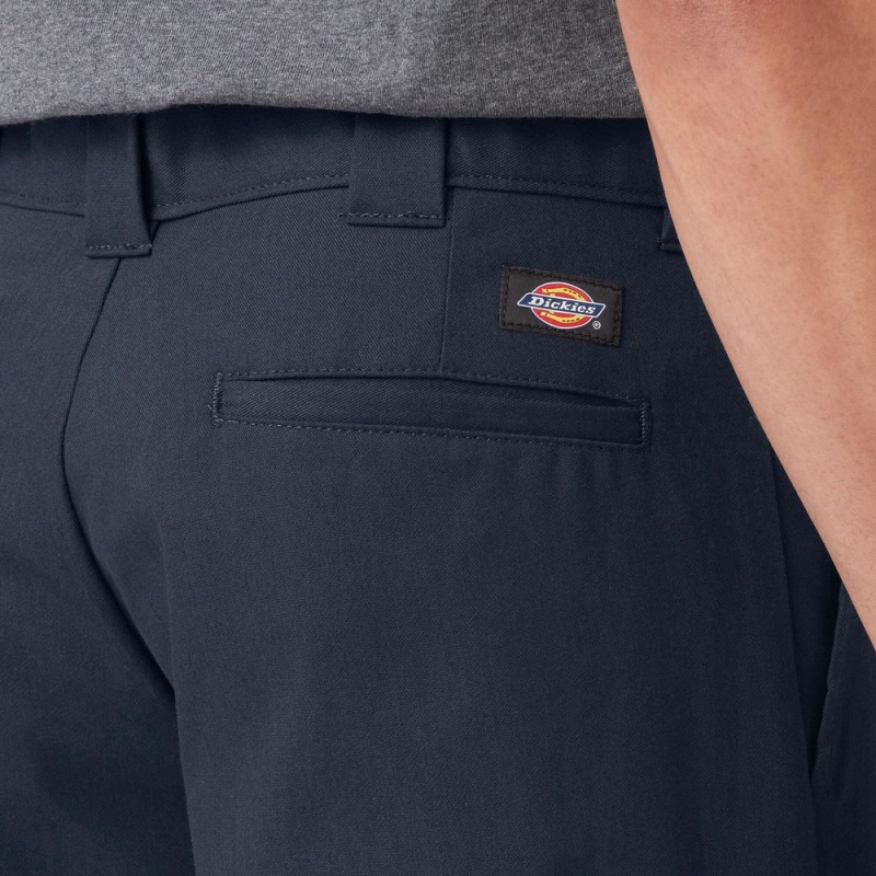 Men's Dickies FLEX Relaxed Fit Cargo Shorts Navy | 2951640-DK