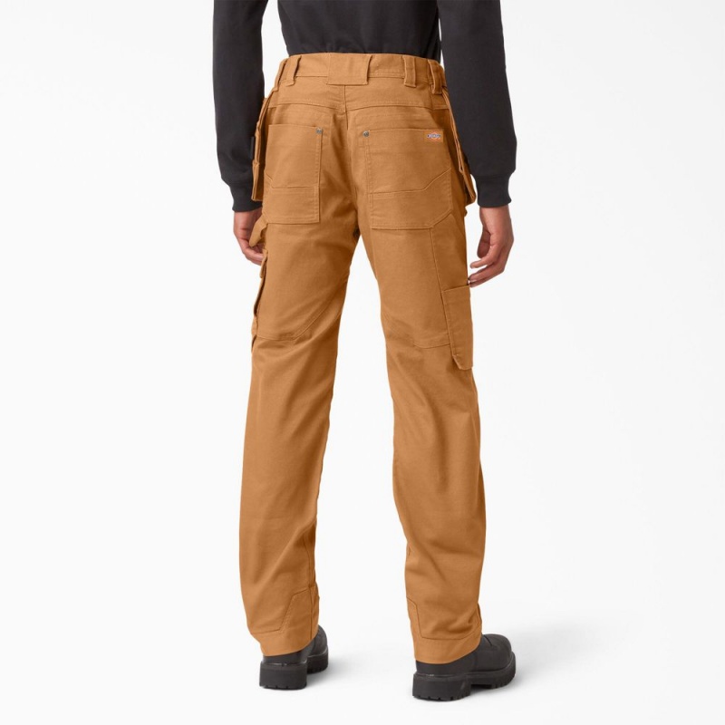 Men's Dickies FLEX Temp-iQ 365 Regular Fit Duck Pants Brown | 7614329-OH