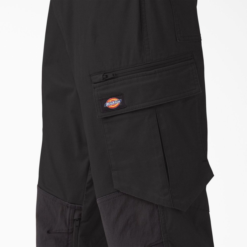 Men's Dickies FLEX Temp-iQ® 365 Regular Fit Pants Black | 3410928-DT