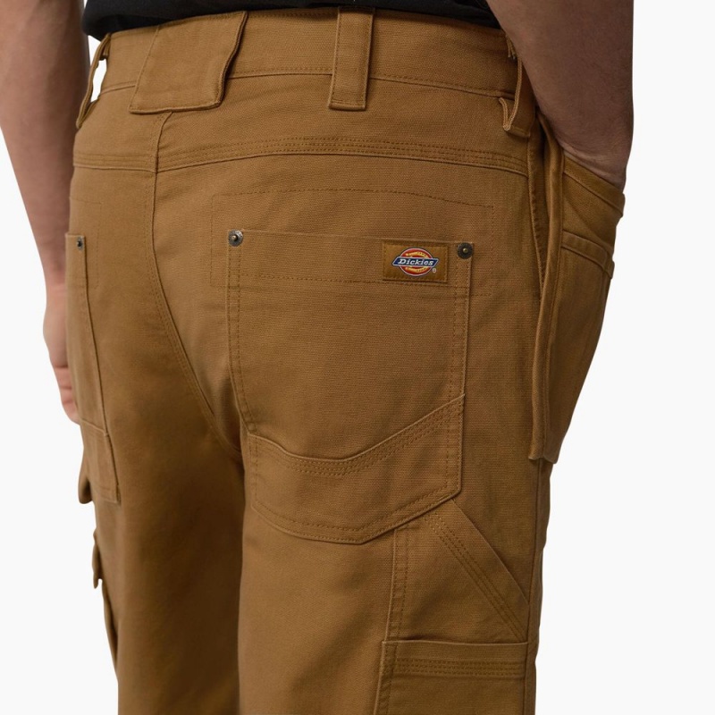 Men's Dickies FLEX Temp-iQ® 365 Regular Fit Tech Duck Shorts Brown | 5806921-ZB