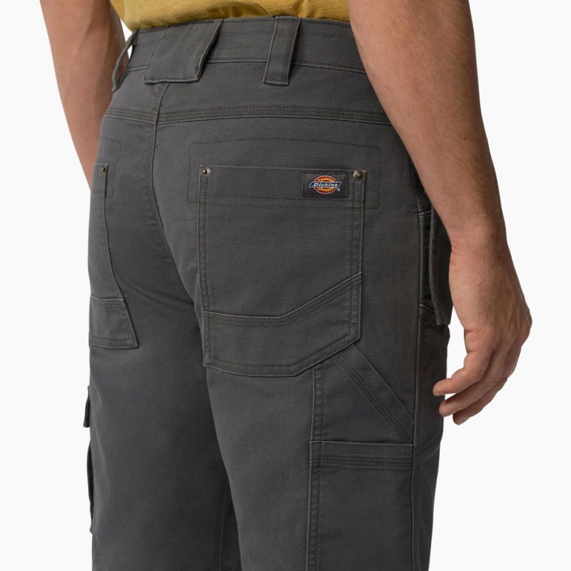 Men's Dickies FLEX Temp-iQ® 365 Regular Fit Tech Duck Shorts Grey | 6592380-EA