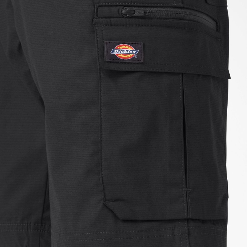 Men's Dickies FLEX Temp-iQ® 365 Regular Fit Shorts Black | 7681543-EP