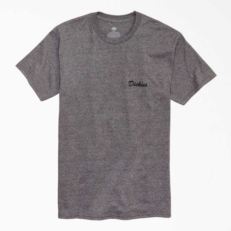 Men's Dickies Feel Better On The Job Graphic T-Shirt Grey | 7463210-SD