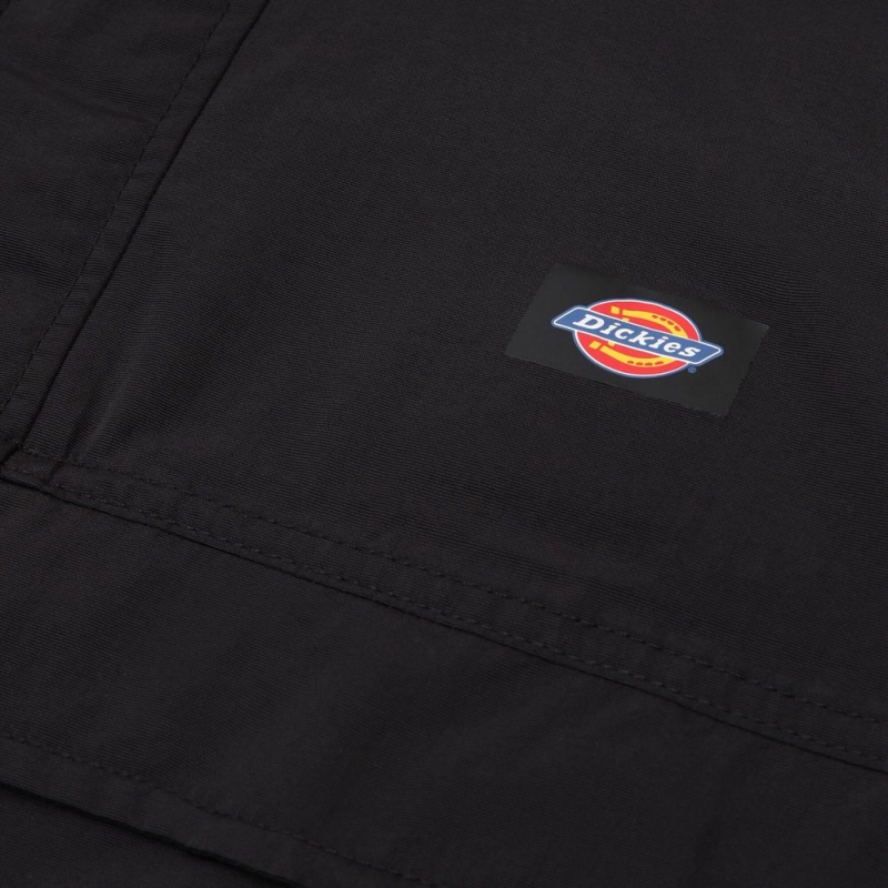 Men's Dickies Glacier View Anorak Pullover Jacket Black | 1257680-XS