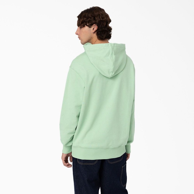 Men's Dickies Greensburg Graphic Hoodie Green | 7580342-EP