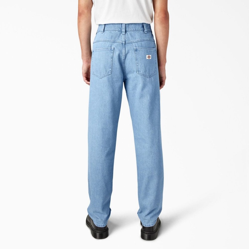 Men's Dickies Houston Relaxed Fit Jeans Blue | 9874251-EY