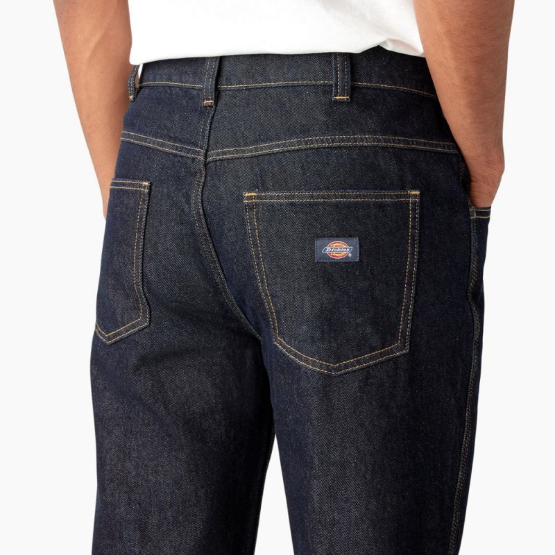 Men's Dickies Houston Relaxed Fit Jeans Blue | 9317652-VX