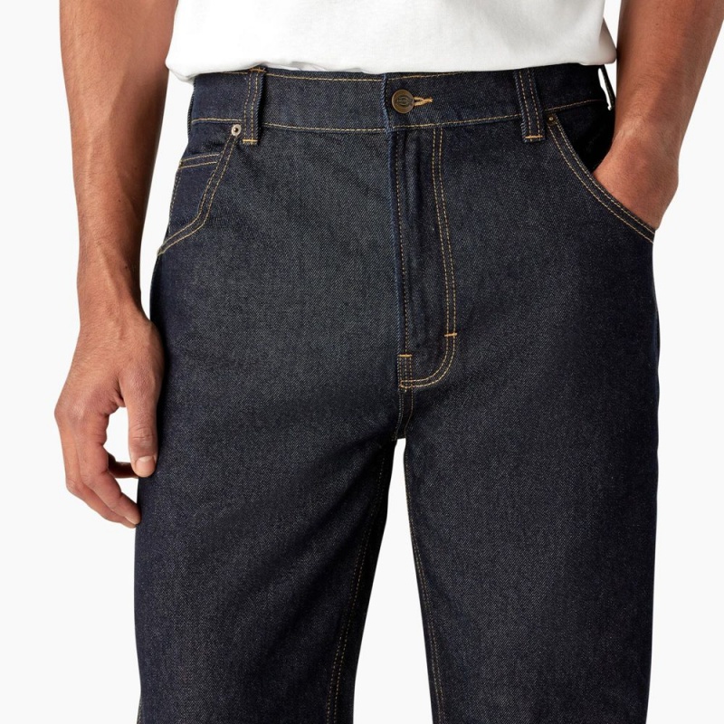 Men's Dickies Houston Relaxed Fit Jeans Blue | 9317652-VX