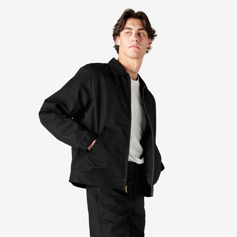 Men's Dickies Insulated Eisenhower Jacket Black | 2507634-EX