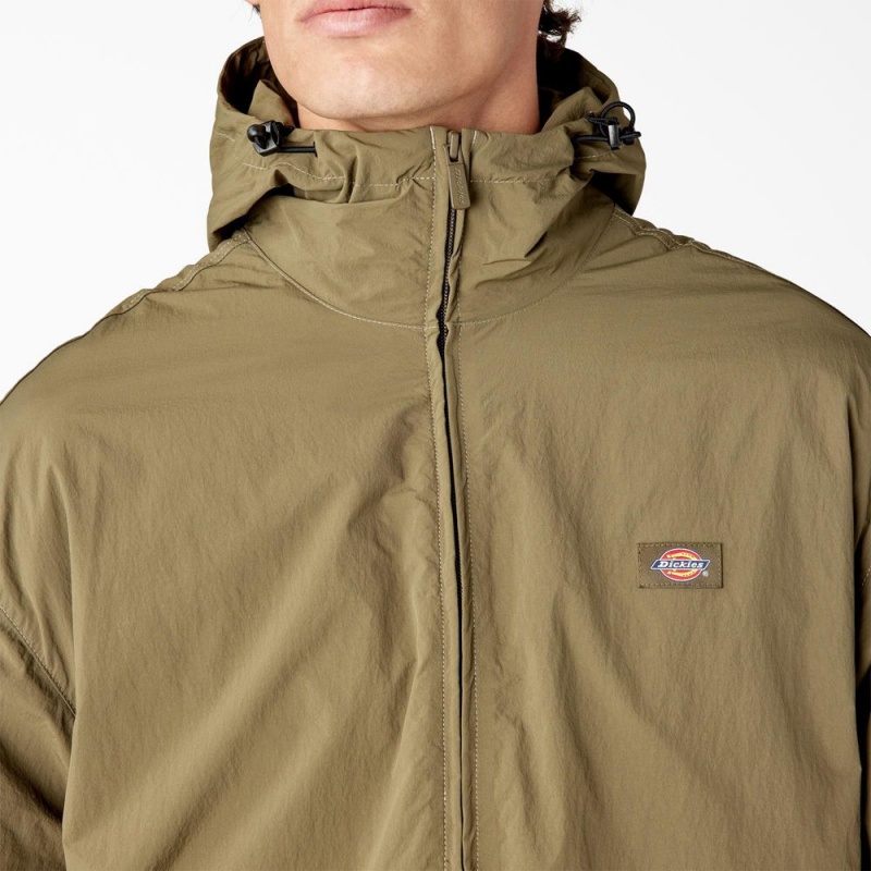 Men's Dickies Jackson Windbreaker Jacket Green | 8436259-YN