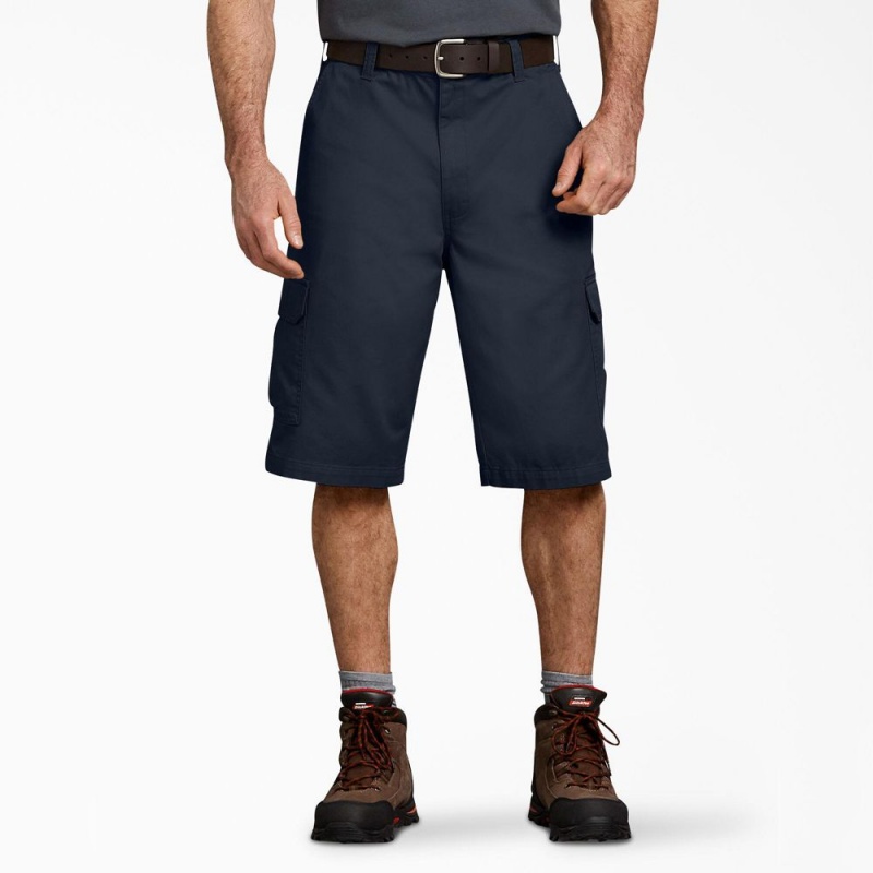 Men\'s Dickies Loose Fit Work Shorts Navy | 5734296-IC