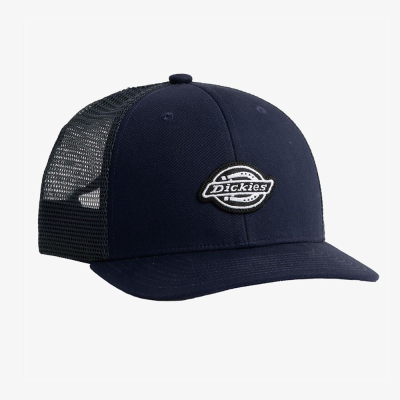 Men\'s Dickies Low Pro Logo Trucker Hat Navy | 3925048-CA