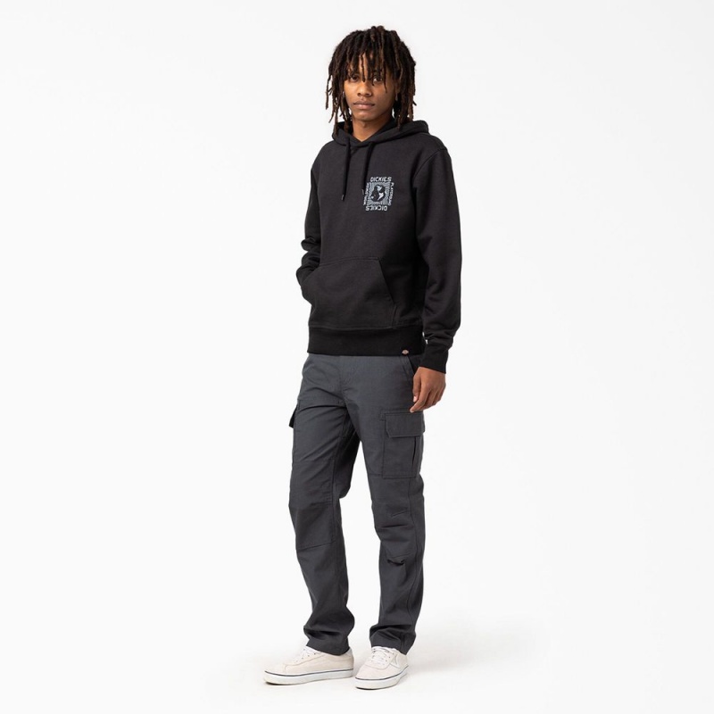 Men's Dickies Marbury Graphic Hoodie Black | 7062593-TX