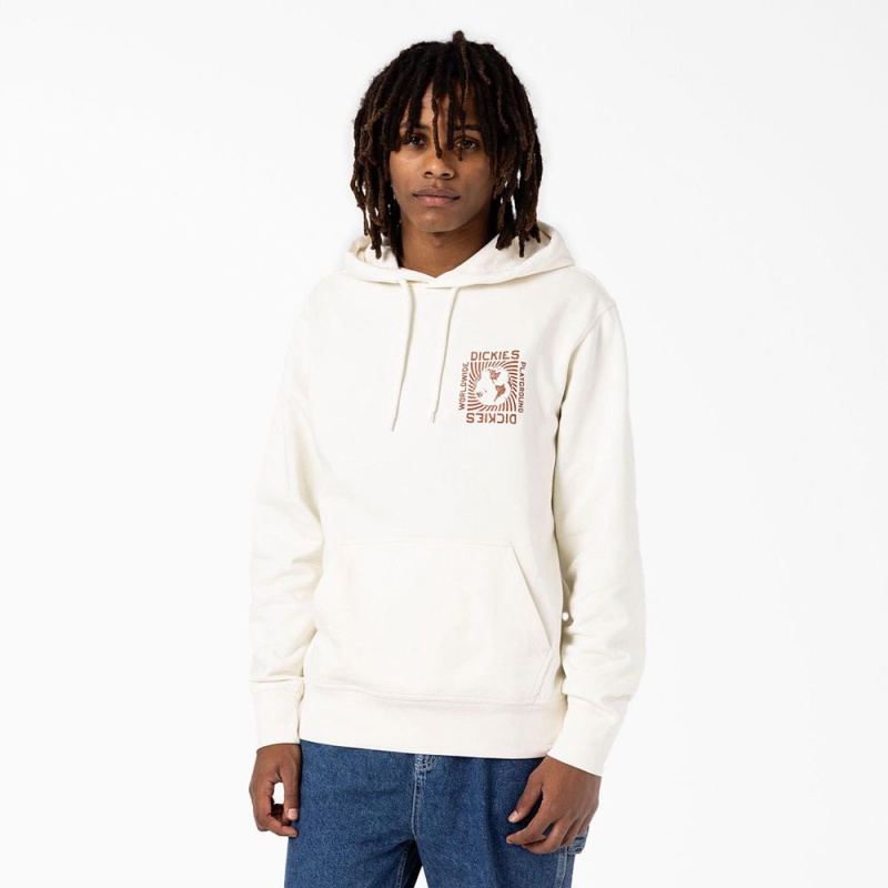 Men's Dickies Marbury Graphic Hoodie White | 6102357-IC