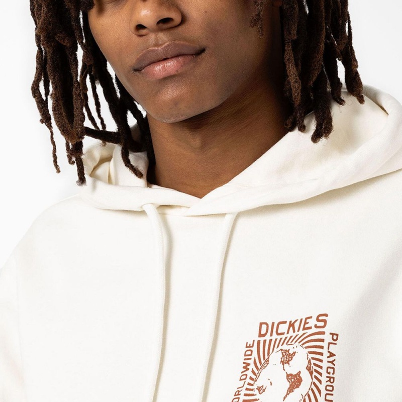 Men's Dickies Marbury Graphic Hoodie White | 6102357-IC