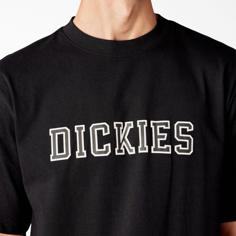 Men's Dickies Melvern Graphic T-Shirt Black | 9852403-WP