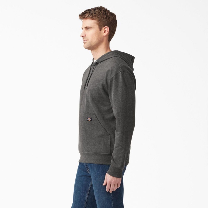 Men's Dickies Midweight Fleece Hoodie Grey | 0128436-AL