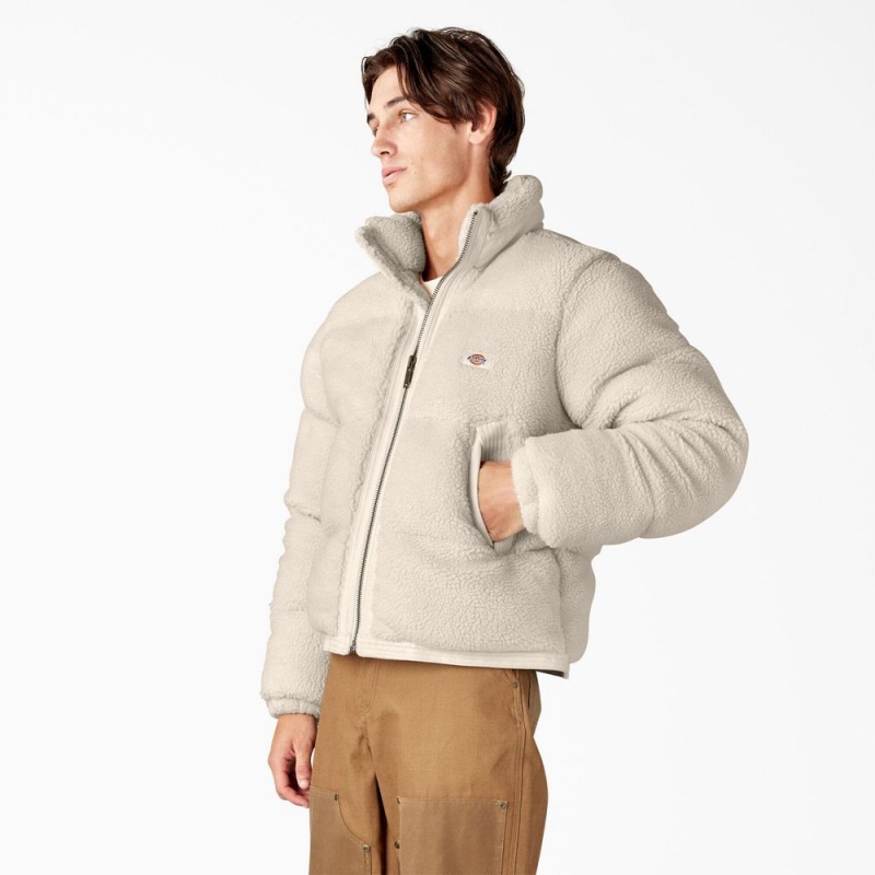 Men's Dickies Mount Hope Puffer Jacket Beige | 8713460-CV