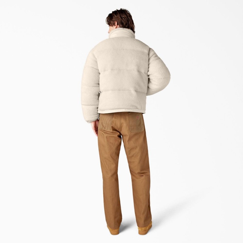 Men's Dickies Mount Hope Puffer Jacket Beige | 8713460-CV