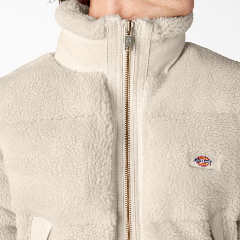 Men's Dickies Mount Hope Puffer Jacket Beige | 8713460-CV