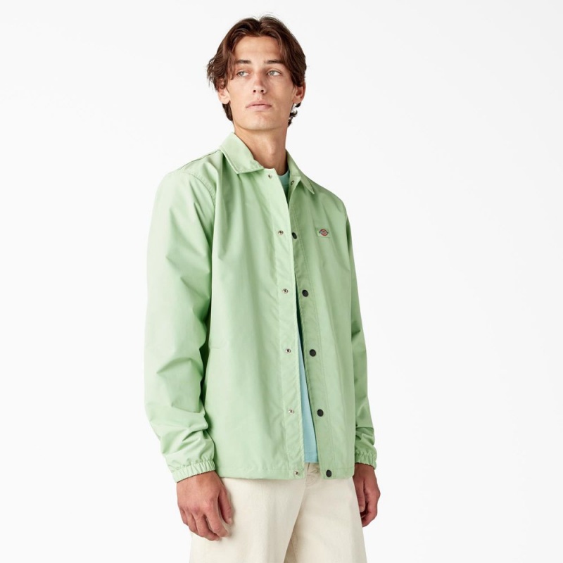 Men's Dickies Oakport Coaches Jacket Green | 8154720-WT