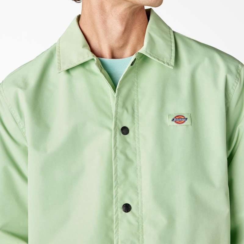 Men's Dickies Oakport Coaches Jacket Green | 8154720-WT