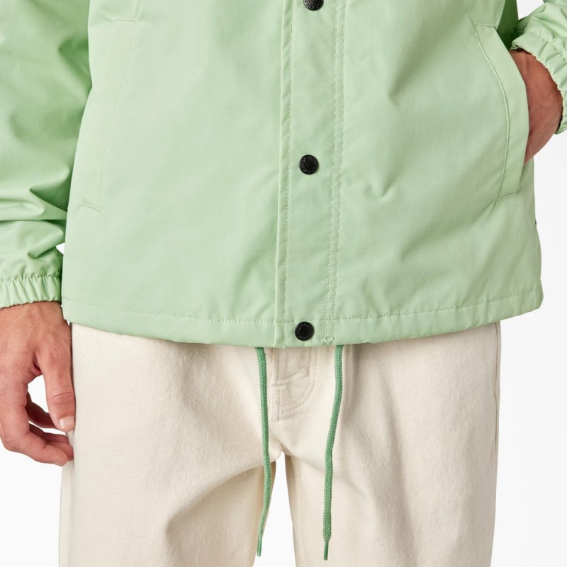 Men's Dickies Oakport Coaches Jacket Green | 8154720-WT