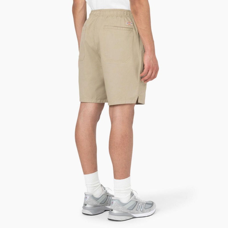 Men's Dickies Pelican Rapids Relaxed Fit Shorts Khaki | 2708439-QH