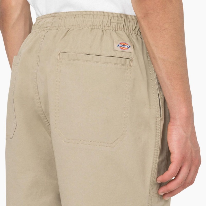 Men's Dickies Pelican Rapids Relaxed Fit Shorts Khaki | 2708439-QH