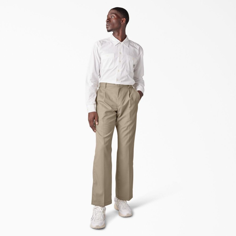 Men's Dickies Premium Collection Pleated 874® Pants Grey | 6423198-XM