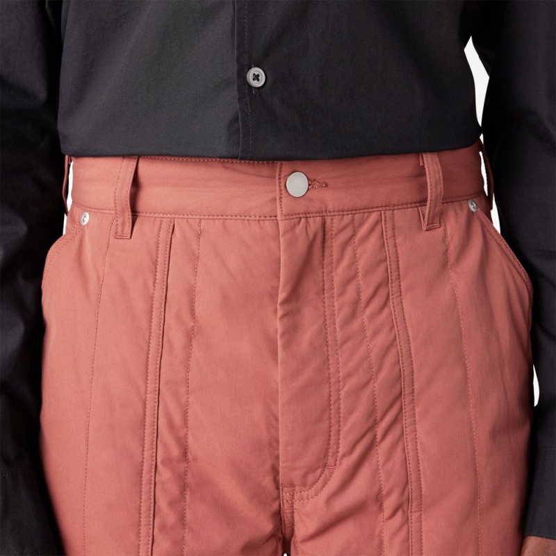 Men's Dickies Premium Collection Quilted Utility Pants Pink | 9154876-SQ