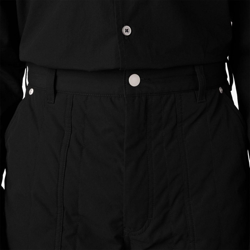 Men's Dickies Premium Collection Quilted Utility Pants Black | 1862349-KR