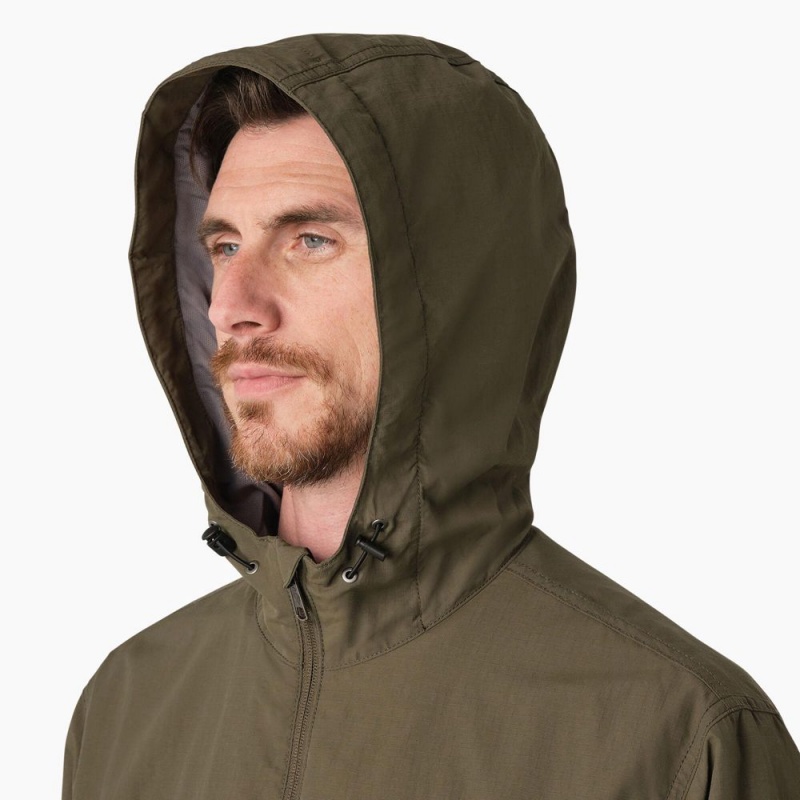 Men's Dickies ProTect Cooling Hooded Ripstop Jacket Green | 6413982-DF