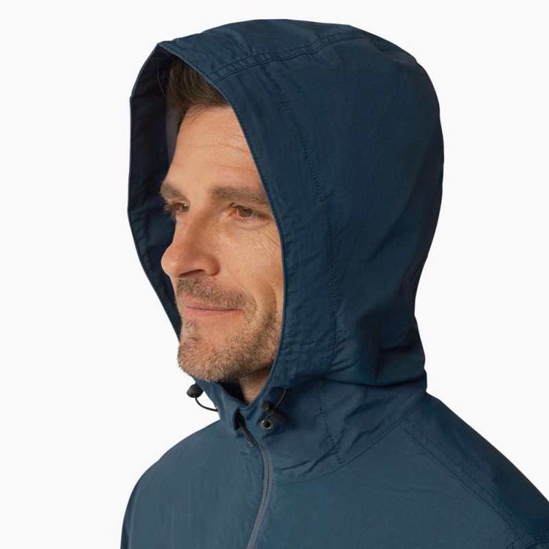 Men's Dickies ProTect Cooling Hooded Ripstop Jacket Blue | 8621795-LR