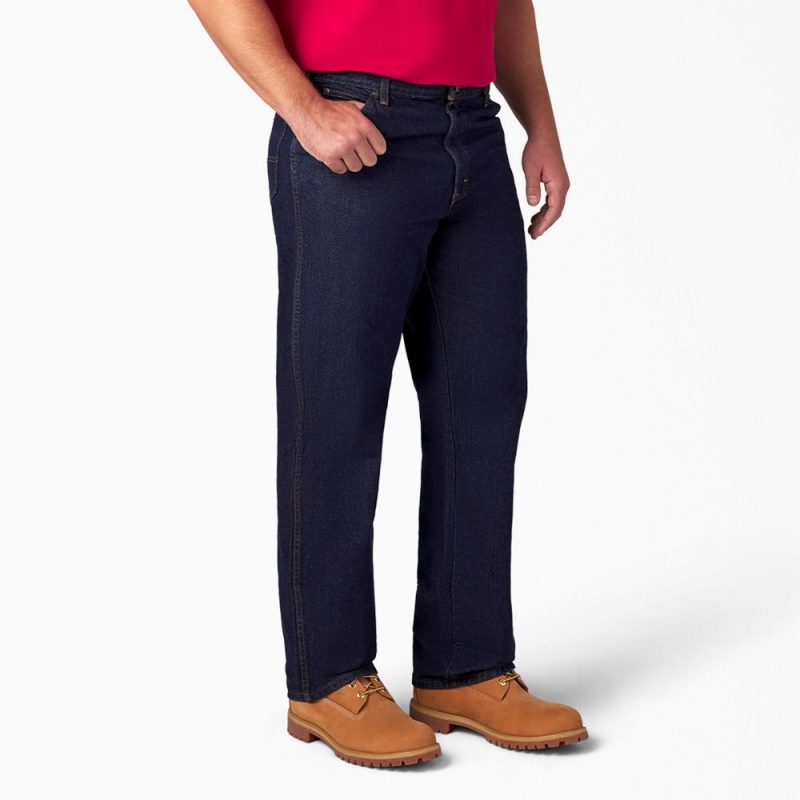 Men's Dickies Regular Fit Jeans Blue | 4361897-HR