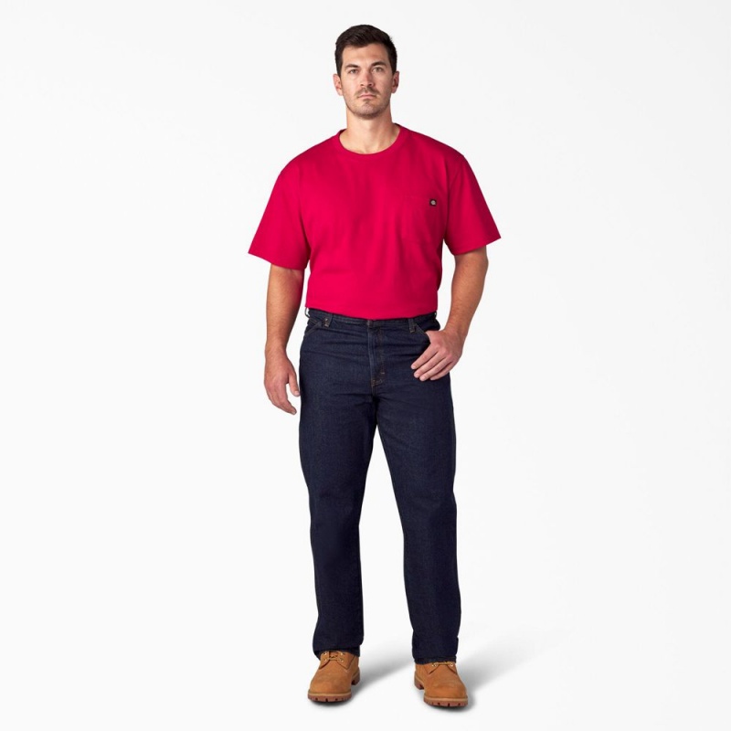 Men's Dickies Regular Fit Jeans Blue | 4361897-HR