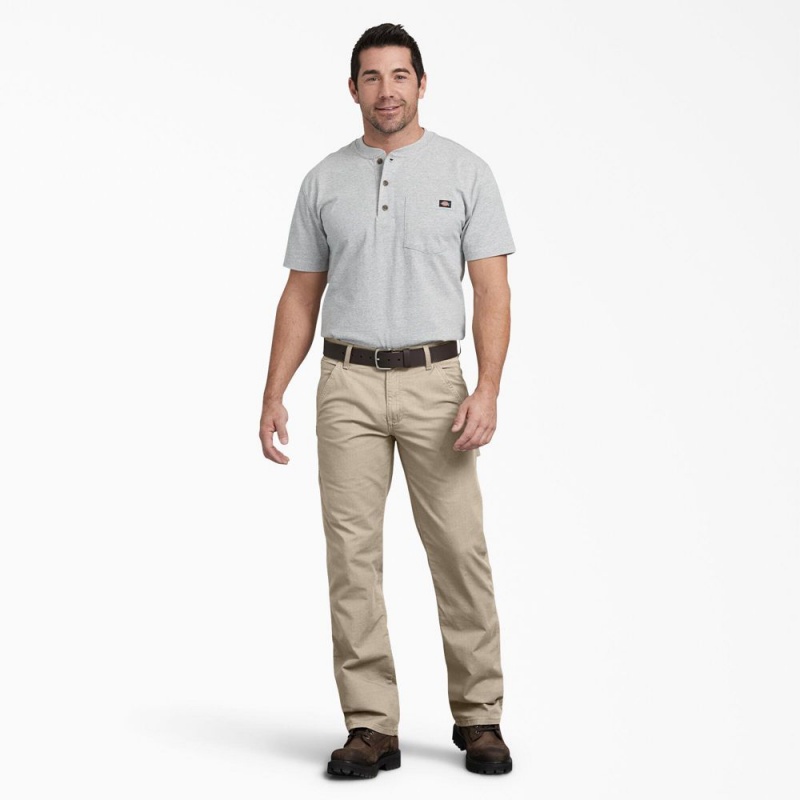 Men's Dickies Regular Fit Ripstop Carpenter Pants Grey | 8605394-XP