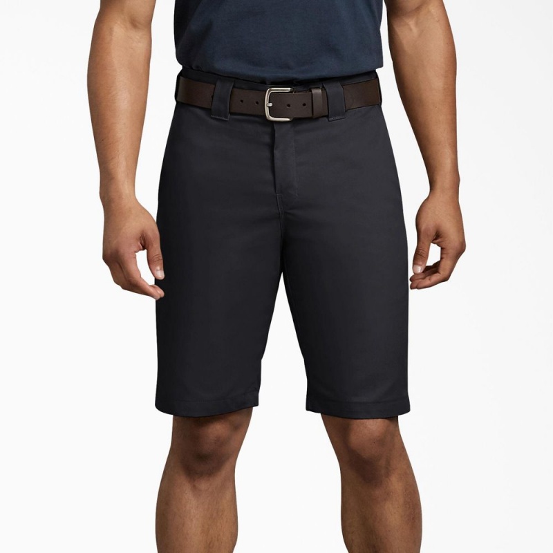 Men\'s Dickies Regular Fit Work Shorts Black | 5296487-ZQ