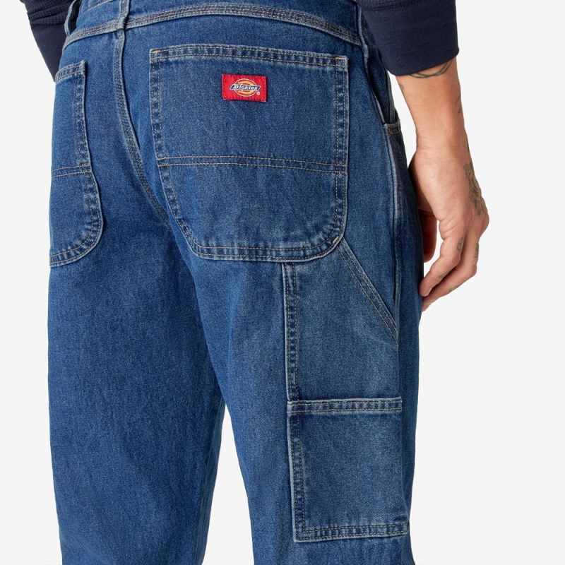 Men's Dickies Relaxed Fit Carpenter Jeans Blue | 9025376-WL