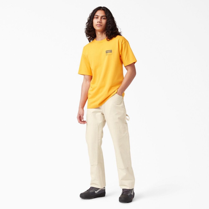 Men's Dickies Relaxed Fit Double Knee Carpenter Painter's Pants Beige | 2760951-WV