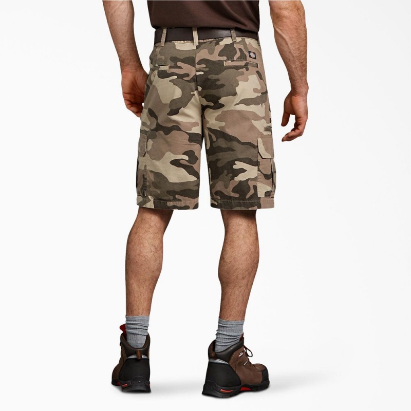 Men's Dickies Relaxed Fit Ripstop Cargo Shorts Brown | 0695483-ZP