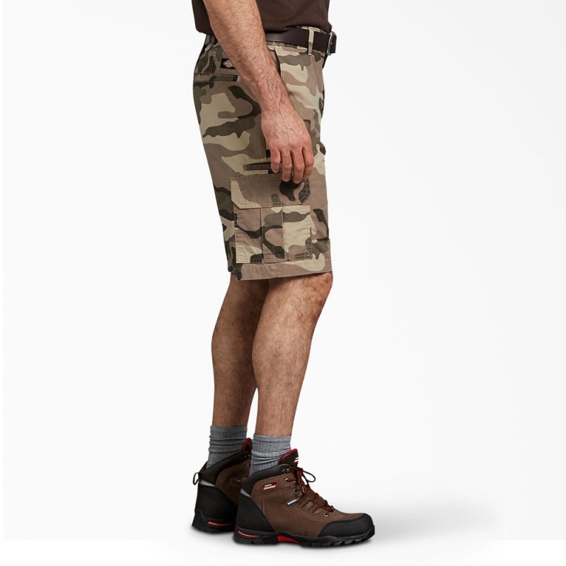 Men's Dickies Relaxed Fit Ripstop Cargo Shorts Brown | 0695483-ZP