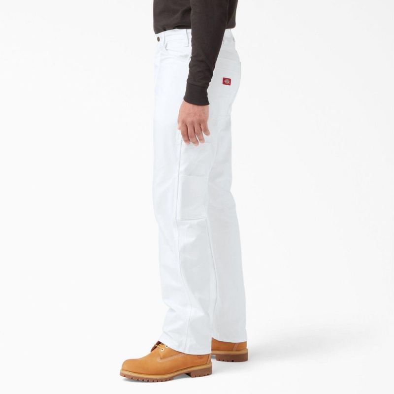 Men's Dickies Relaxed Fit Straight Leg Painter's Pants White | 5402619-IN