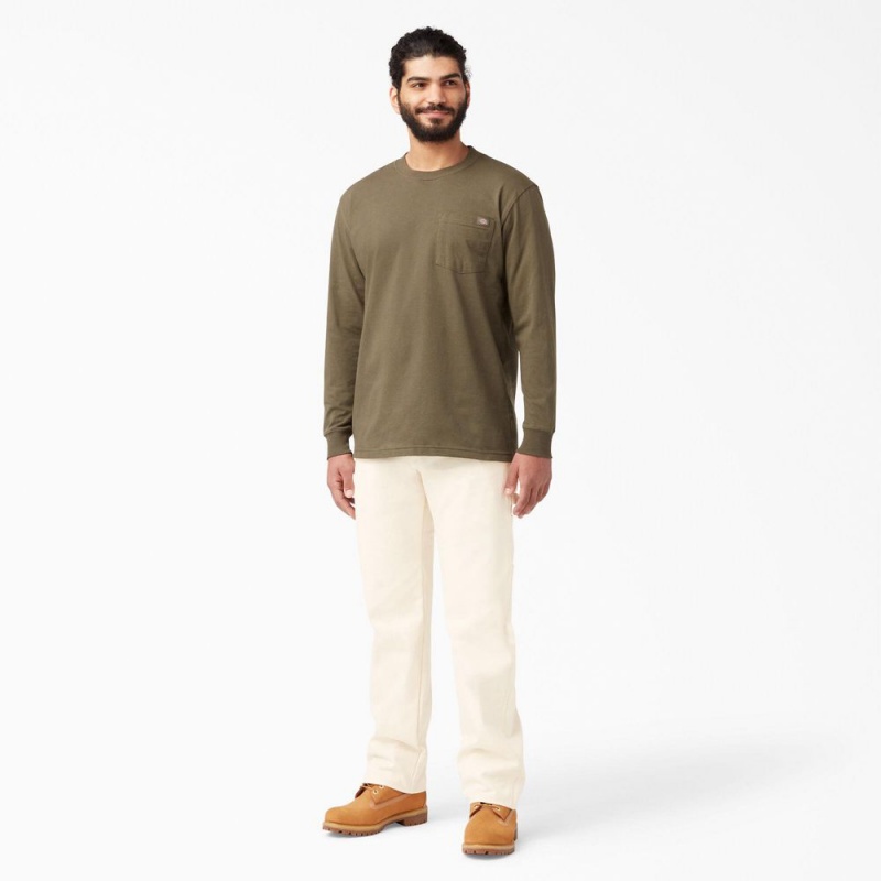 Men's Dickies Relaxed Fit Straight Leg Painter's Pants Beige | 1082956-KM