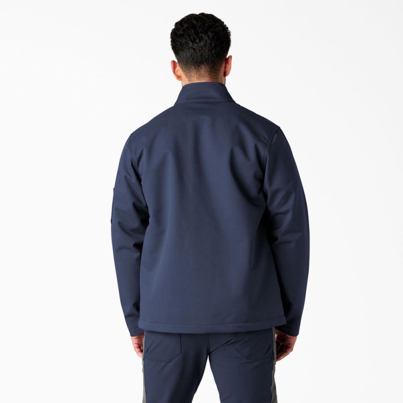 Men's Dickies Ripstop Softshell Jacket Navy | 8061742-EX