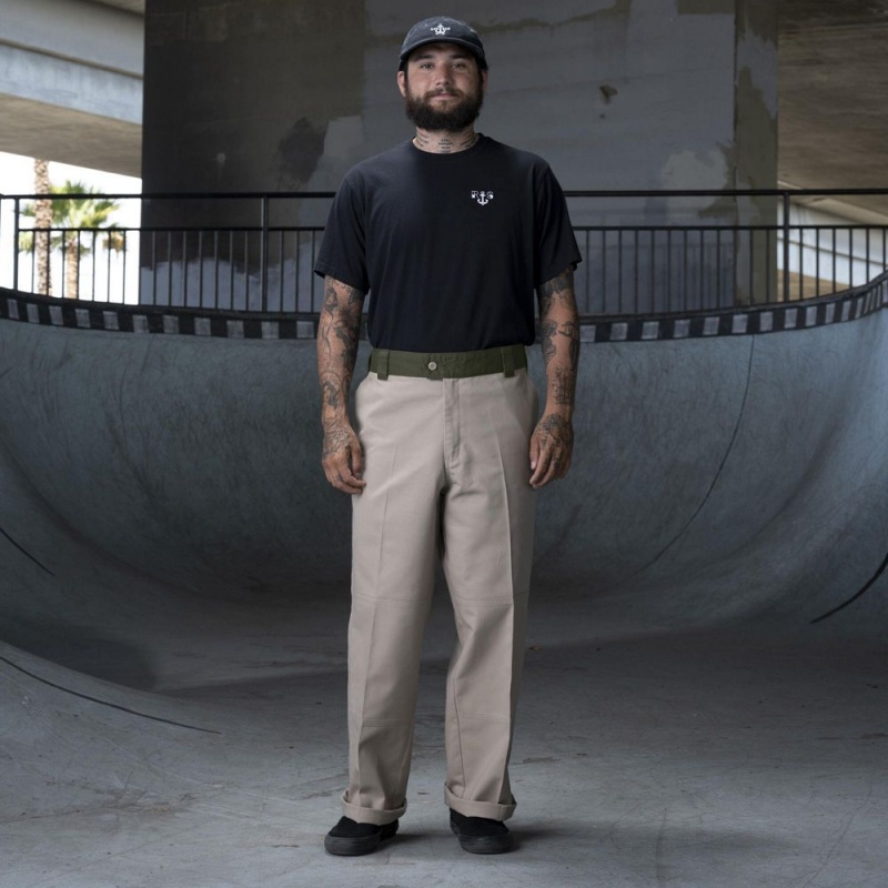 Men's Dickies Ronnie Sandoval Loose Fit Double Knee Pants Grey | 0643759-FY