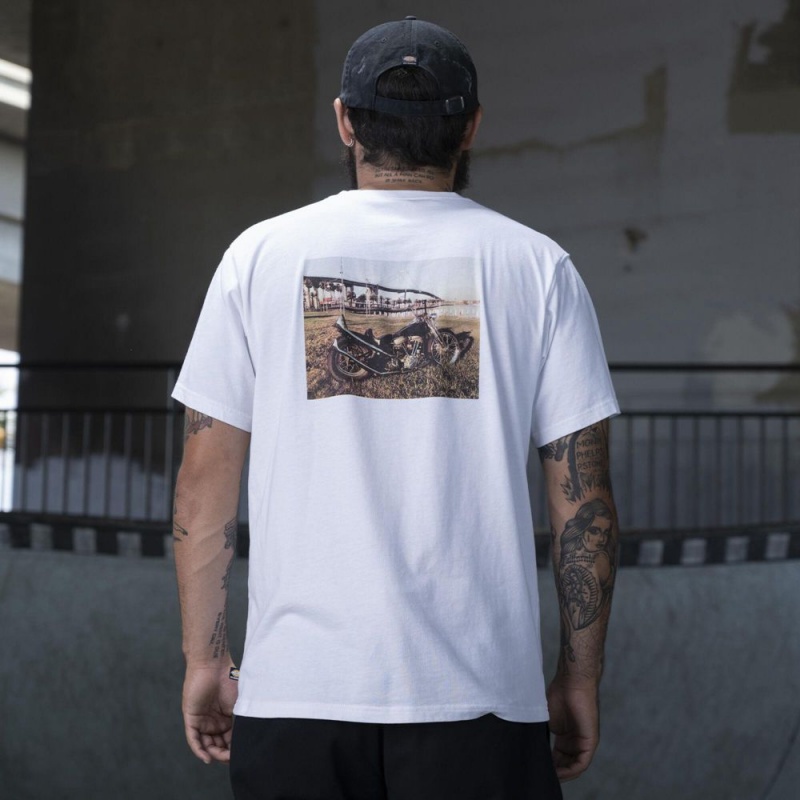 Men's Dickies Ronnie Sandoval Photo T-Shirt White | 1042893-XE