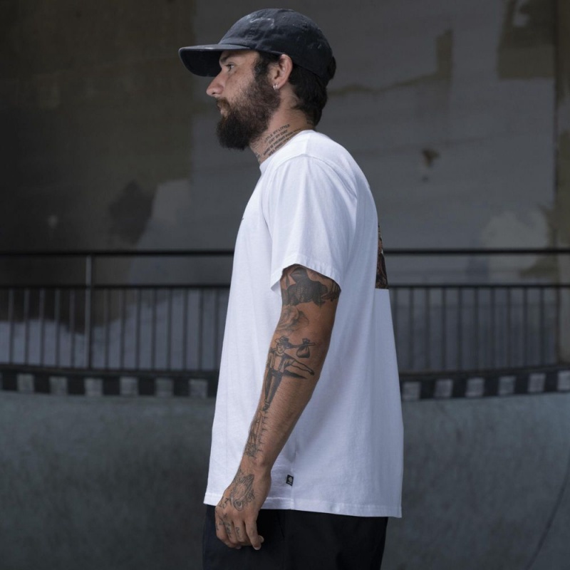 Men's Dickies Ronnie Sandoval Photo T-Shirt White | 1042893-XE