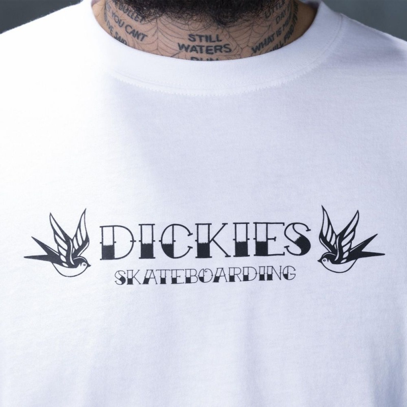 Men's Dickies Ronnie Sandoval Photo T-Shirt White | 1042893-XE